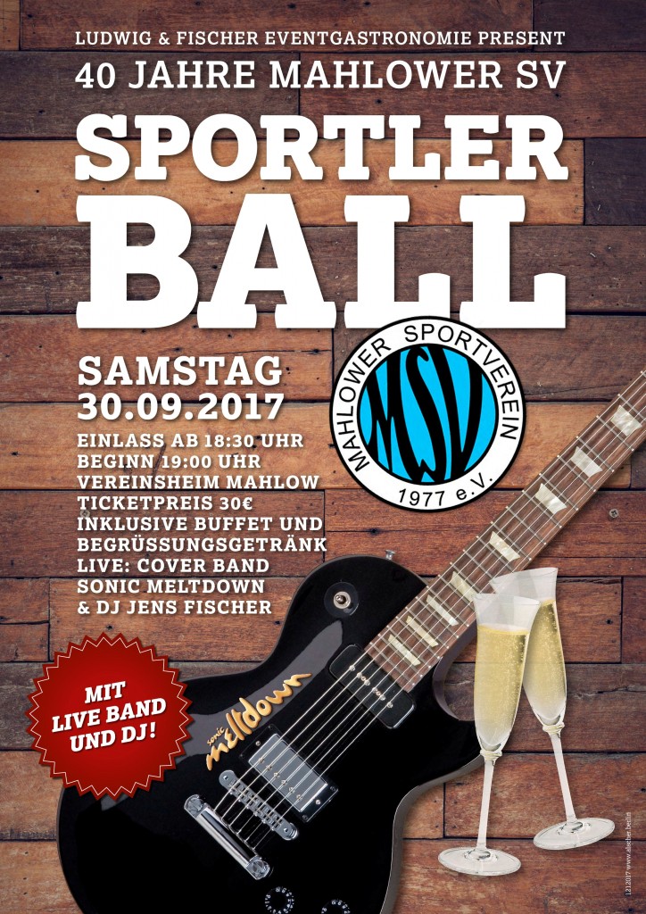 Sportlerball Mahlow Plakat